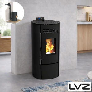 Pack Poêle à granulés LEANDRO 9 Étanche + Kit Ventouse – LVZ