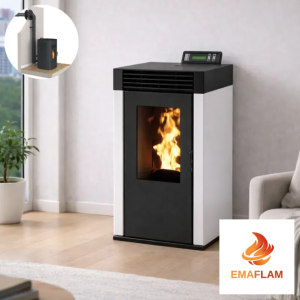 MARINA 6 Sealed Pellet Stove Pack + Flue Kit - EMAFLAM