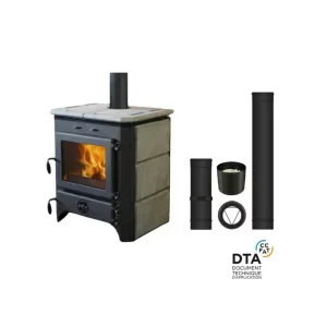 Pack poêle à Bois Vulkan Sortie dessus – 13,1 Kw