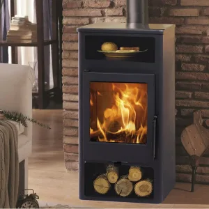 Poêle à bois avec chauffe plat Altea – 5,9 Kw