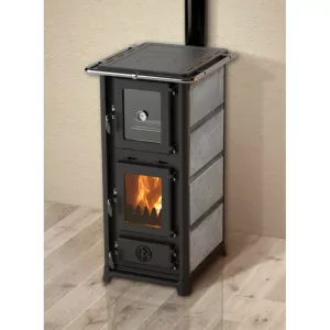 Poêle à bois avec four et plaque de cuisson Olympia Pierre Ollaire – 12,2 Kw